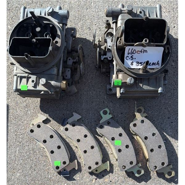 2 Carburetors and 4 Brake Shoes