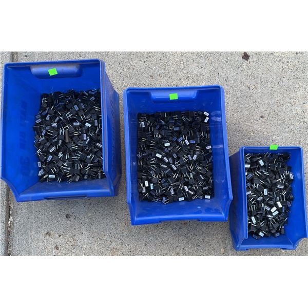 Bulk Lot of Black Plastic Bolt-on Electrical Terminal Blocks