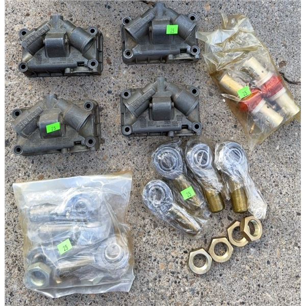 Holley Fuel Inlet Fittings, Valves, and Rod Ends Lot