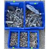 Image 1 : Metal Mechanical Linkages and Fasteners in Blue Bins