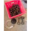 Image 2 : Automotive Engine Connecting Rods, Pistons, and Metal Flywheel Ring