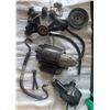 Image 2 : GM Engine Accessory Parts Lot With Starter, Water Pump, Pulley, and Hoses