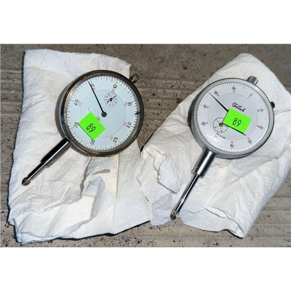 2 Dial Indicators Marked Federal and Fowler