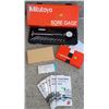 Image 1 : Mitutoyo Bore Gage Set, Micrometer, Calibration Certificate, and Fel-Pro Torque Tables