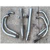 Image 1 : Chrome Motorcycle Exhaust Header and Muffler Pipe Set