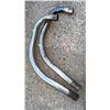 Image 2 : Chrome Motorcycle Exhaust Header and Muffler Pipe Set