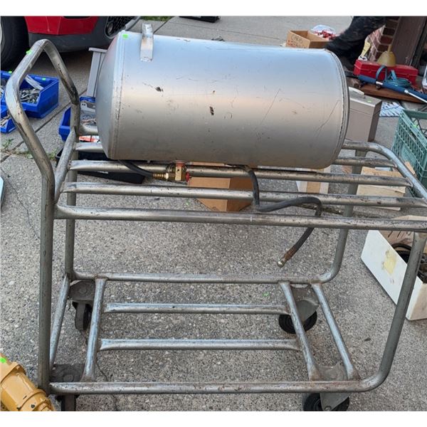 Portable Air Tank with Metal Cart and Hose