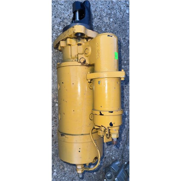 Heavy Equipment Engine Starter Motor Yellow Painted