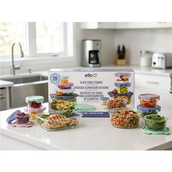 Ello Glass Food Storage 20 Piece Set