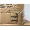 Image 2 : Trinity Expandable Bamboo Top Kitchen Cart Chrome