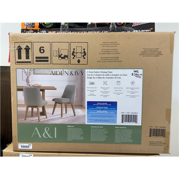 Aiden & Ivy 2-Pack Fabric Dining Chairs, Grey
