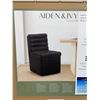 Image 2 : Aiden & Ivy Leather Armless Dining Chair with Casters