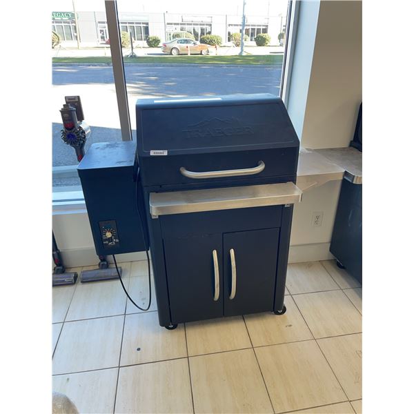 Traeger Pellet Grill with Cabinet and Side Tables