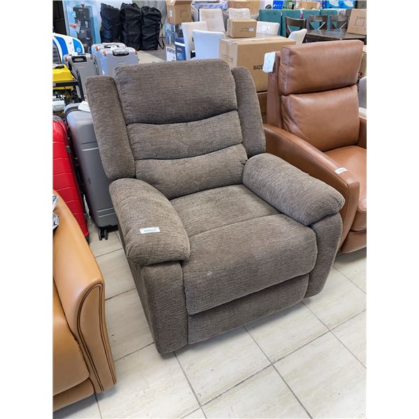 Brown Fabric Recliner Chair 34x30x40 Inch