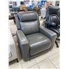 Image 1 : Grey Leather Power Recliner Chair with USB Port
