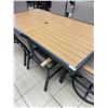 Image 11 : Outdoor Dining Set Metal Faux Wood Table 6 Chairs