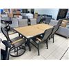 Image 1 : Outdoor Dining Set Metal Faux Wood Table 6 Chairs