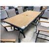 Image 9 : Outdoor Dining Set Metal Faux Wood Table 6 Chairs