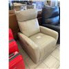 Image 1 : Beige Leather Power Recliner With USB Port 30x31x40