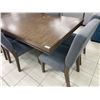 Image 10 : 9 Piece Dining Set Wood Table and Grey Chairs