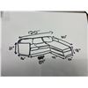 Image 10 : Blue Sectional Sofa With Chaise 120" x 80"