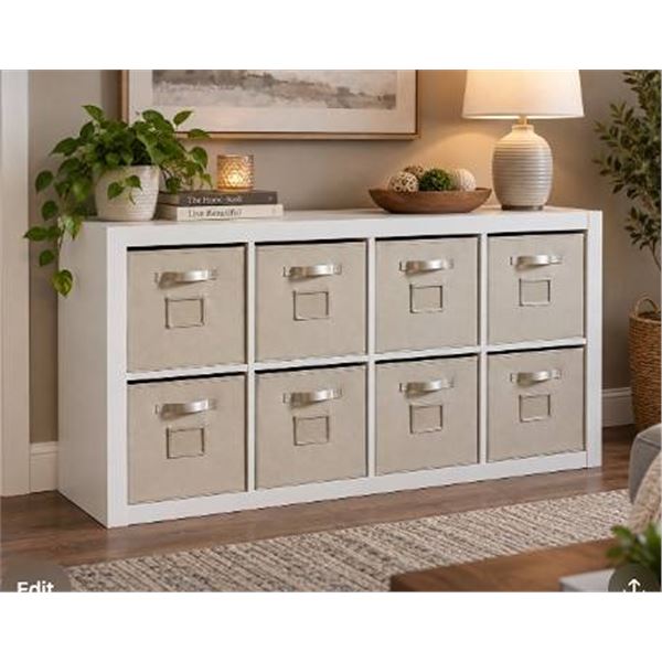 Bayside Room Divider with 8 Storage Bins