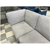 Image 11 : Sectional Grey Fabric Sofa With Ottoman