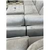 Image 5 : Sectional Grey Fabric Sofa With Ottoman