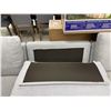 Image 7 : Sectional Grey Fabric Sofa With Ottoman