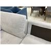 Image 9 : Sectional Grey Fabric Sofa With Ottoman