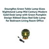 Image 2 : DoungRos Green Table Lamp Glass Bedside Lamp