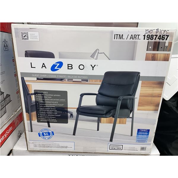 La-Z-Boy Guest Chair Black Polyurethane Upholstery
