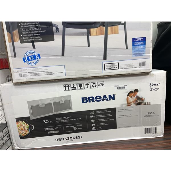 Broan 30in Stainless Steel Range Hood BBN3306SSC