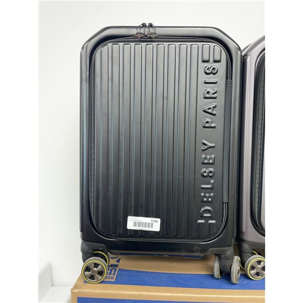 Delsey Paris Black Carry On Hardshell Suitcase