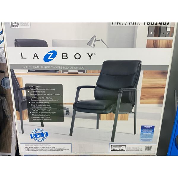 La-Z-Boy Guest Chair Black Polyurethane Upholstery