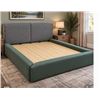 Image 1 : Large Upholstered Platform Bed Frame 101x80x33in