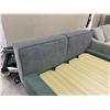 Image 5 : Large Upholstered Platform Bed Frame 101x80x33in