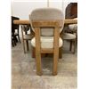 Image 4 : Oak Extendable Dining Table with 6 Upholstered Chairs 18x40"