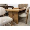 Image 8 : Oak Extendable Dining Table with 6 Upholstered Chairs 18x40"