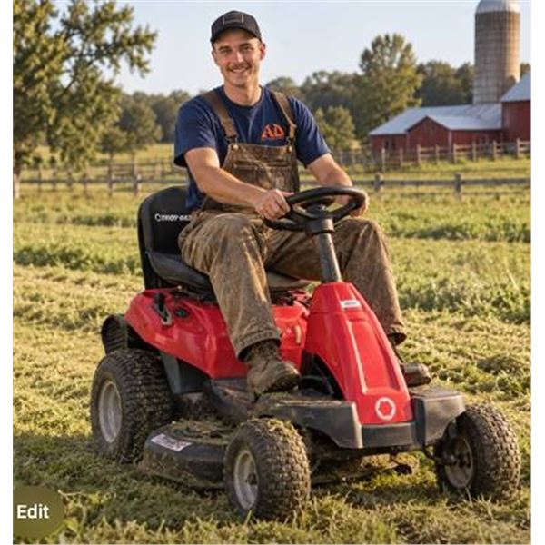 Troy-Bilt 11.5HP 34cc Ride-On Lawn Mower