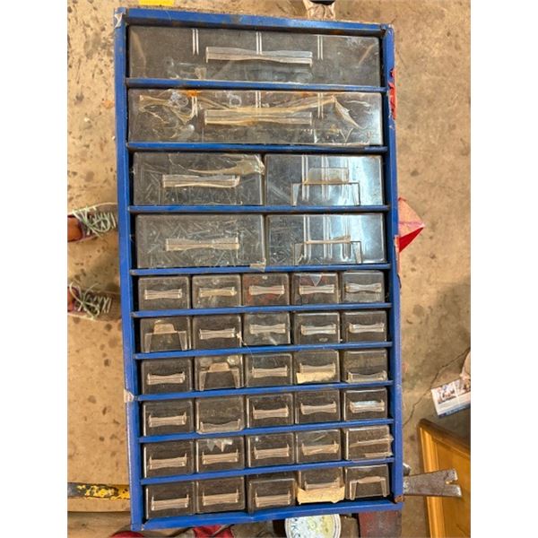 Blue case of bolts