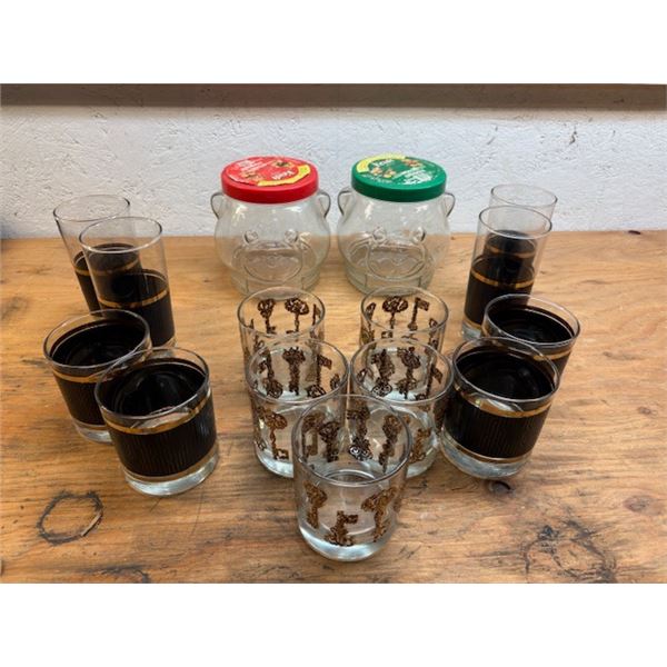 Bar Glassware and Kraft Jar Collectables