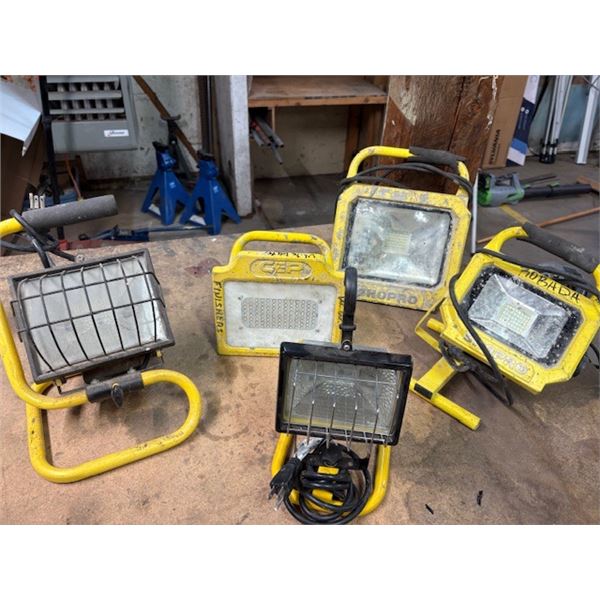 Halogen Work Lights X 5