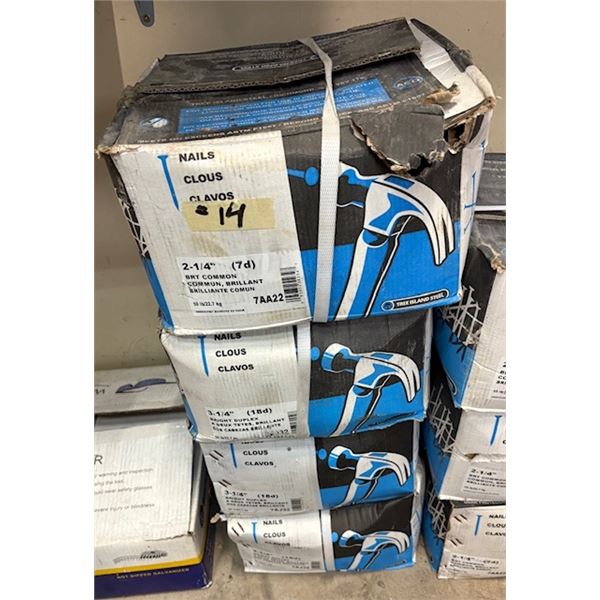 Nail Box x 4 (2-.25”) NEW
