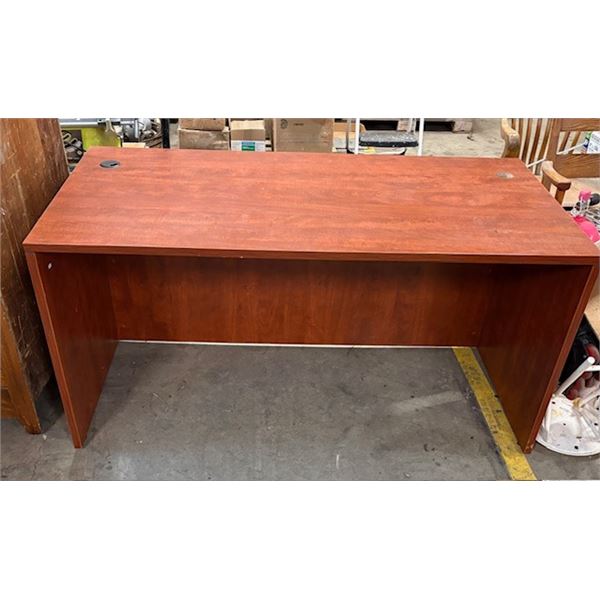 Cherry Finish Desk Shell 71”W x 36”D x 29”H