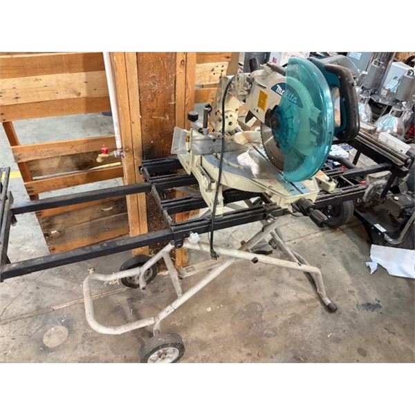 Mikita Sliding Compound Mitre Saw w/adjustable wheeled stand 10 to 12” saw