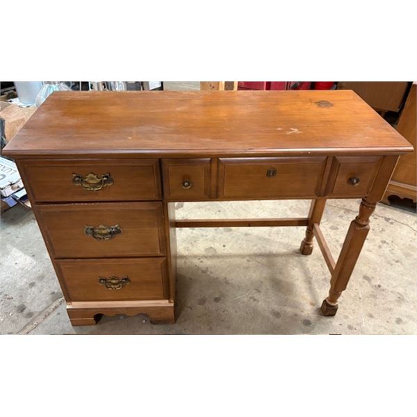 Vintage Maple Knee Hole Writing Desk