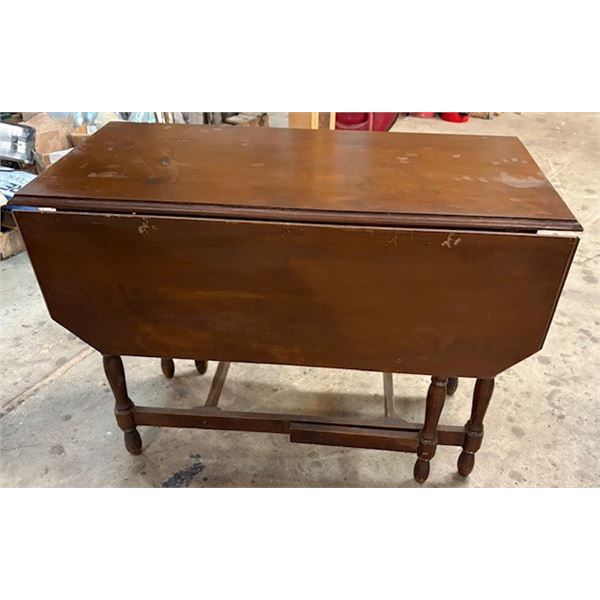 Vintage Colonial Drop Leaf Gate Leg Table Solid Wood