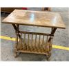 Image 1 : Vintage Mid Century Magazine Rack Side Table 21 x 15 x 24 (wood)