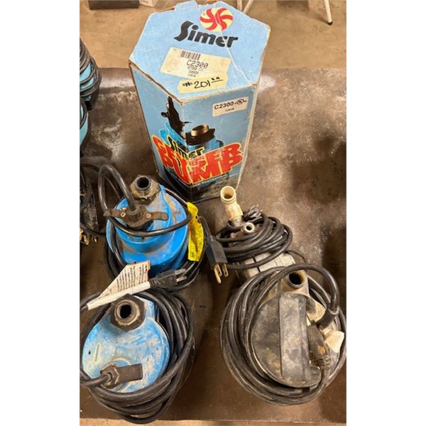 Portable Pumps x 4